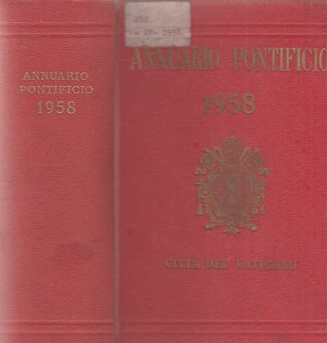 Annuario pontificio 1958 - annuario, pontificio,