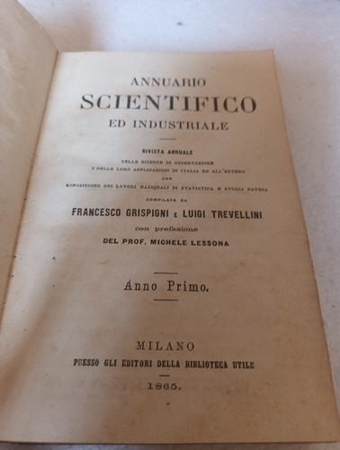 Libro antico 1865 annuario - libro,